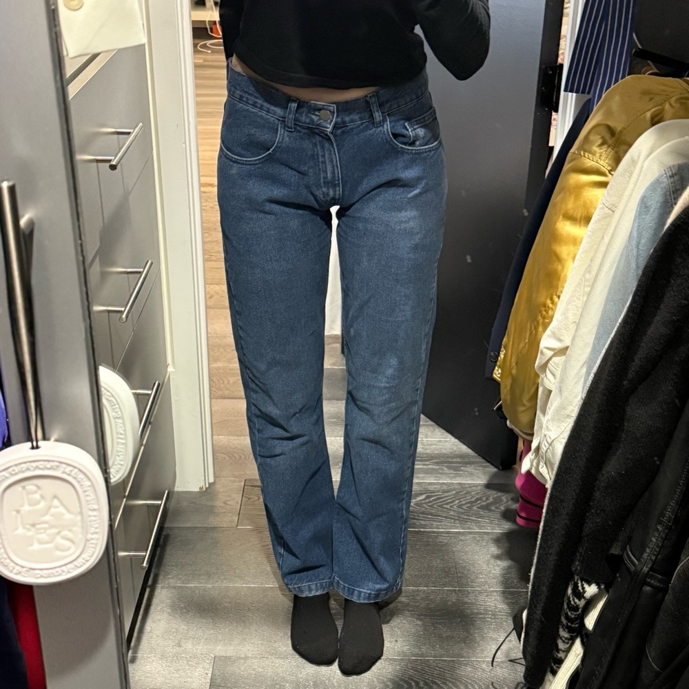 Danielle Guizio Dark Blue Jeans - Picture 1 of 6